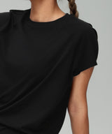 Anywhere Back Mesh Solid Color Comfortable T-shirt