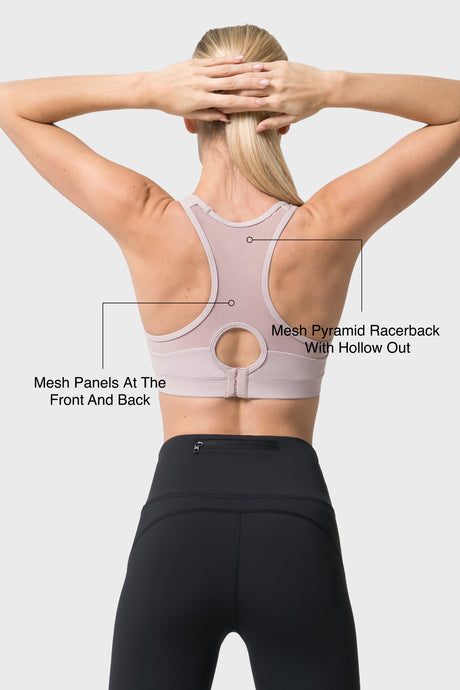 Shift Racerback Mesh Vadderad Löpar-BH | Sport-BH med Högt Stöd för Damer