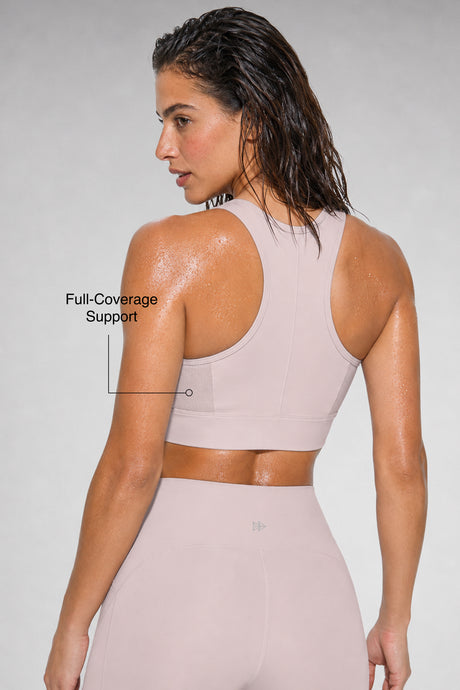 Enfold™ Zip-Front Mesh Racerback High-Support Sports Bra | Women's High Support Sports Bra
