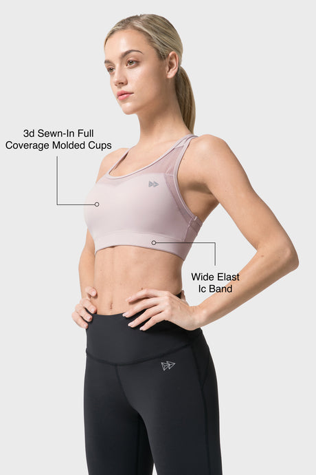 Shift Racerback Mesh Vadderad Löpar-BH | Sport-BH med Högt Stöd för Damer