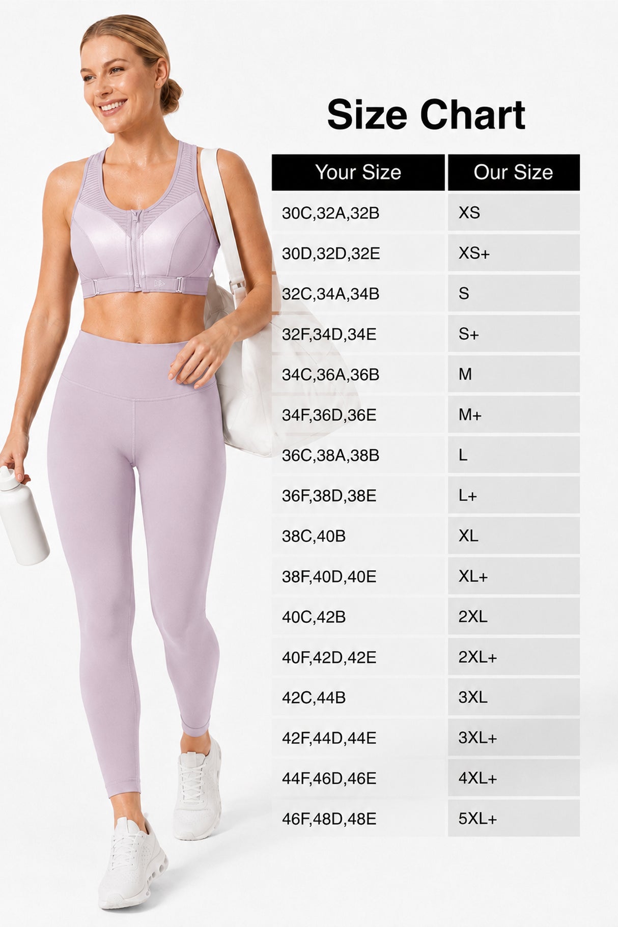 Power™ Zip Front Adjustable High Support Sports Bra | Women's High Support Sports Bra