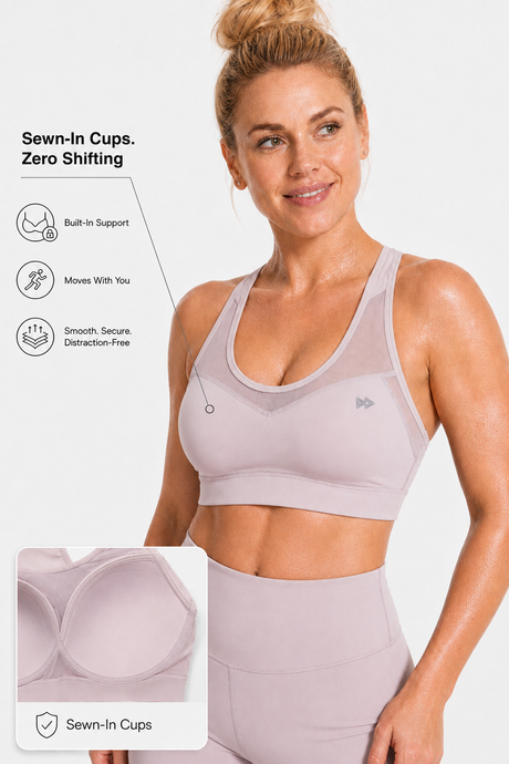 Shift™ Racerback Breathable Full-Coverage Running Bra | Women's High Support Sports Bra