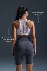 Enfold™ Zip-Front Breathable Racerback High-Support Bra for Larger Busts | Women's High Support Sports Bra