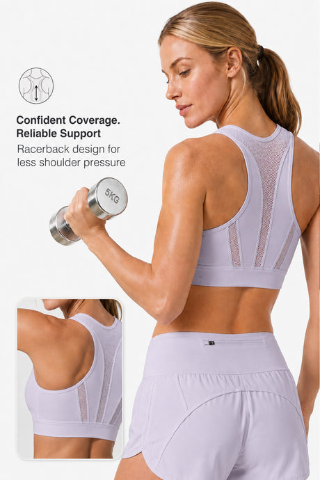 Enfold™ Zip-Front Breathable Racerback High-Support Bra for Larger Busts | Women's High Support Sports Bra