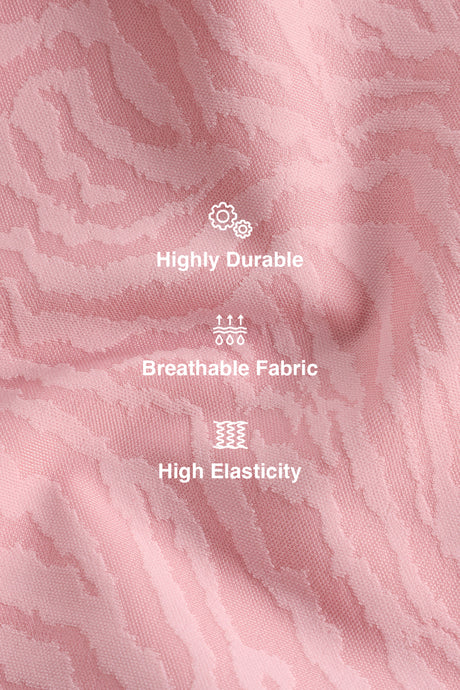 Pink Textured High Impact Leggings With Pockets 25 inches | High-Impact Support Best For Running, HIIT & Training