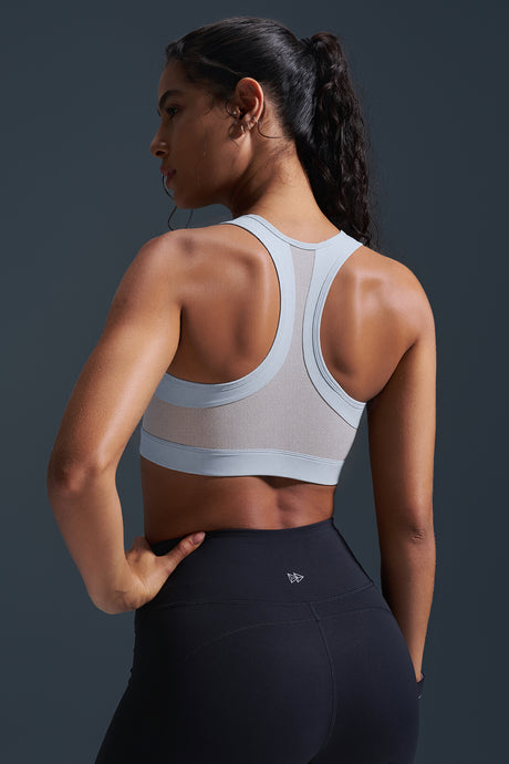 Enfold™ Zip Front Breathable Racerback High Impact Running Bra | Women's High Support Sports Bra