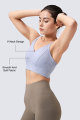 Anywhere™ V-neck Cross Thin Strap Yoga Bra| Women's Light Support Sports Bra