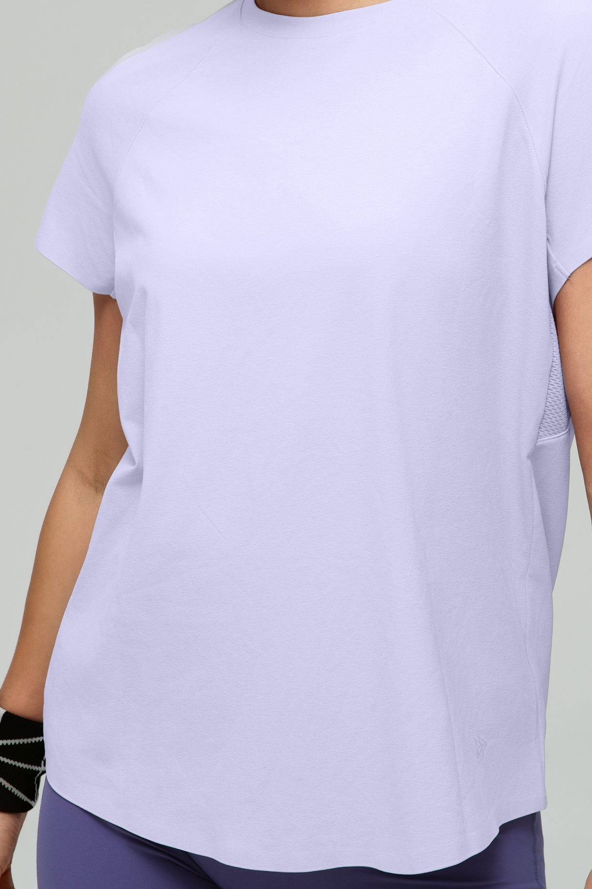 Anywhere™ Back Mesh Solid Color Comfortable T-shirt