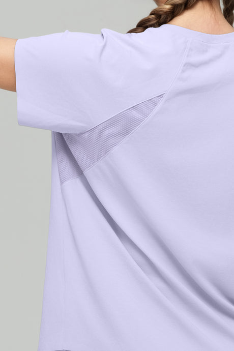Anywhere™ Back Mesh Solid Color Comfortable T-shirt