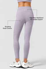 Power™ Jacquard Pattern No Front Seam High-Rise Running Leggings 25inches | Women's High Support Leggings