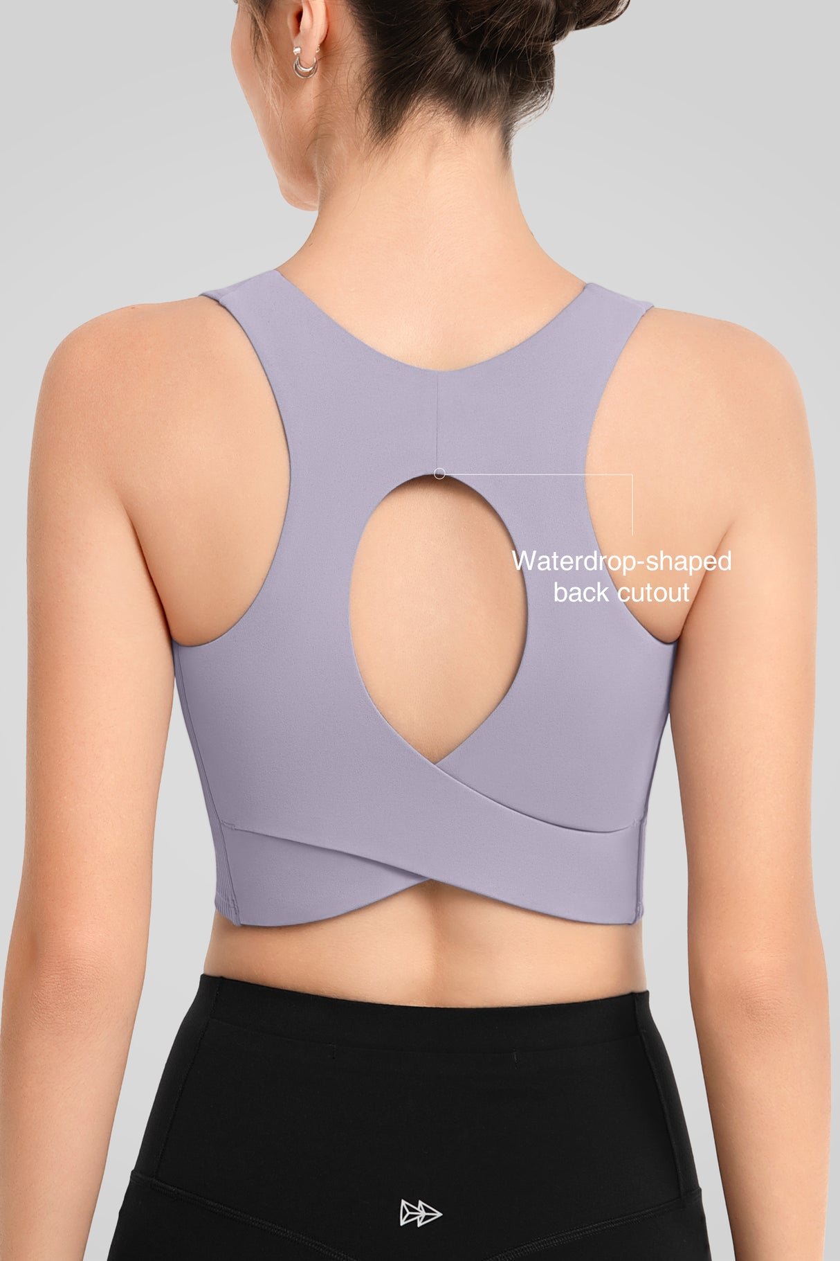 Reggiseno yoga Anywhere con coste a contrasto e aperture | Reggiseno sportivo leggero da donna