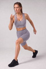 Power™ Zip Front Breathable Full-Coverage Running Bra | Women's High Support Sports Bra