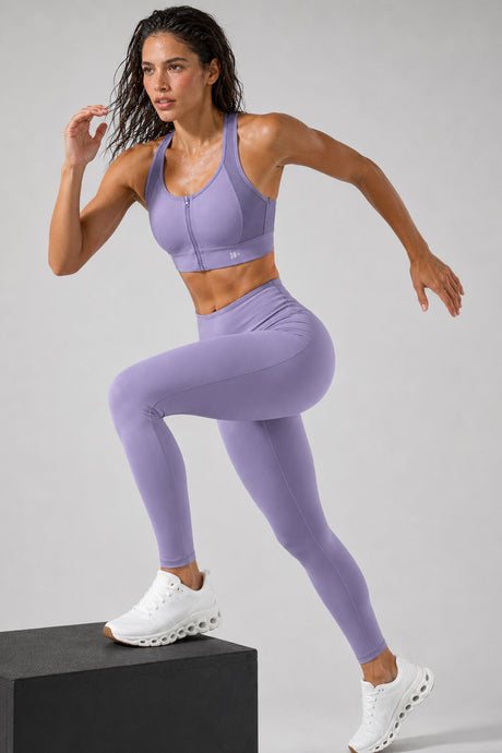 Enfold™ Zip-Front Mesh Racerback High-Support Sports Bra | Women's High Support Sports Bra
