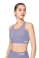Echo™ Breathable Zip-Front Sustainable High-Support Bra | High-Impact Support Best For Running, HIIT & Training