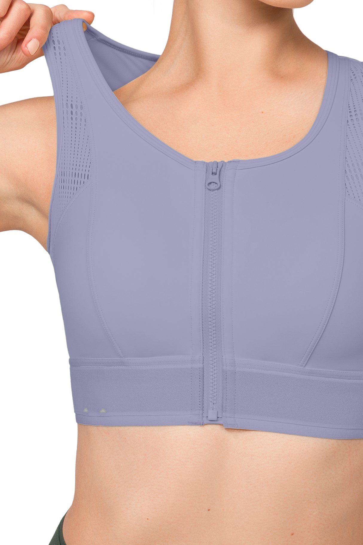 Echo™ Breathable Zip-Front Sustainable High-Support Bra | High-Impact Support Best For Running, HIIT & Training