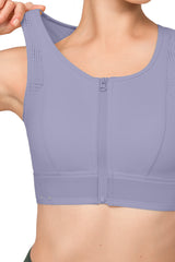 Echo™ Breathable Zip-Front Sustainable High-Support Bra | High-Impact Support Best For Running, HIIT & Training