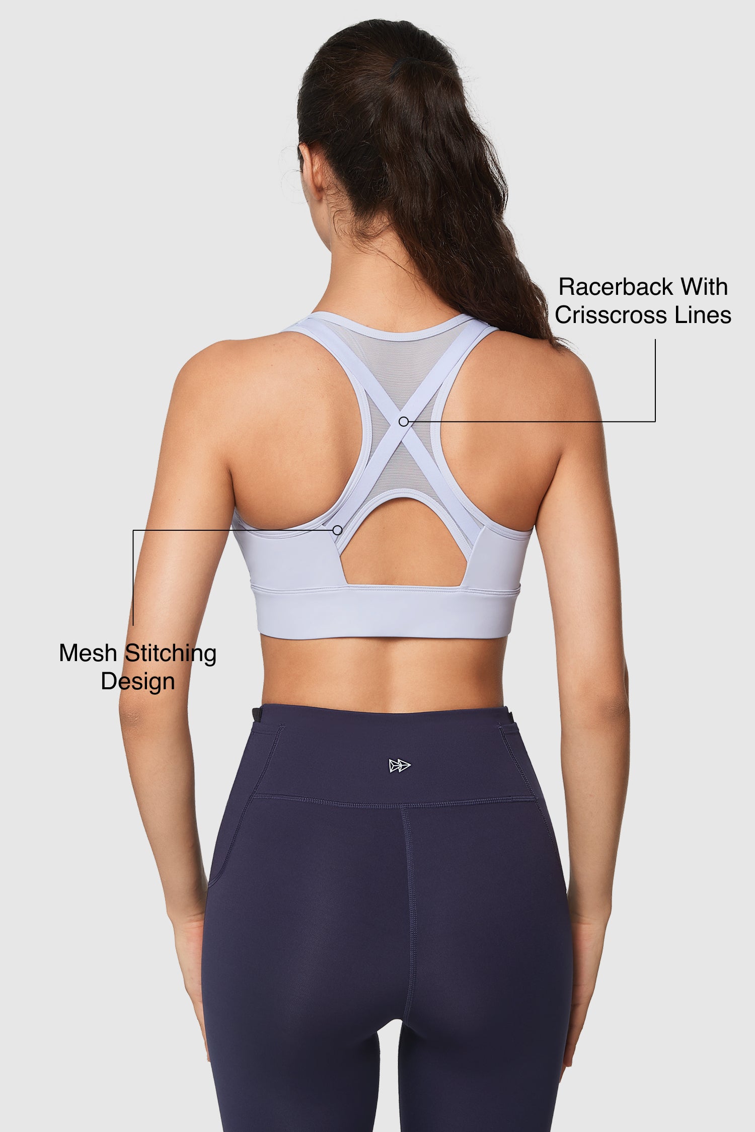 Power™ Cross Racerback Running Bra | Women's High Support Sports Bra