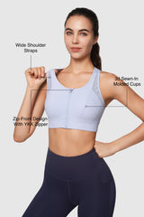 Power™ Cross Racerback Running Bra | Women's High Support Sports Bra