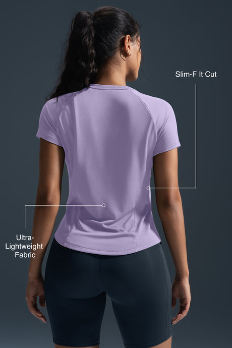 Camiseta ultraligera de tacto fresco y corte ajustado | Camiseta de manga corta para mujer