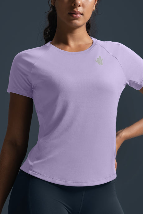 Camiseta ultraligera de tacto fresco y corte ajustado | Camiseta de manga corta para mujer