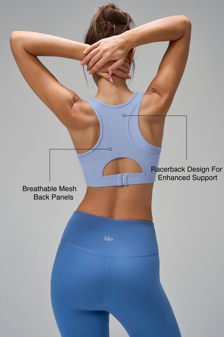 Sculpt™ Racerback Mesh Hook-Back Sports Bra | Women's High Support Sports Bra