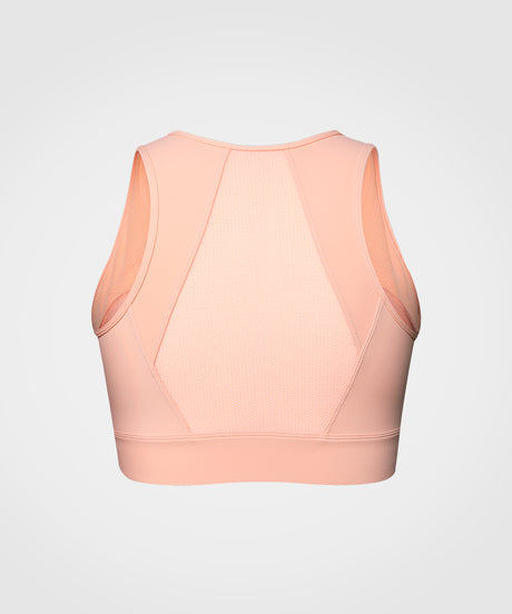 Echo Jacquard Mesh Gepolsterter Lauf-BH mit Reißverschluss vorne | Sport-BH mit starkem Halt für Damen