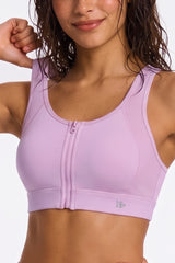 Power™ Zip-Front Mesh Racerback Sports Bra | High Support Best For Running, HIIT & Training