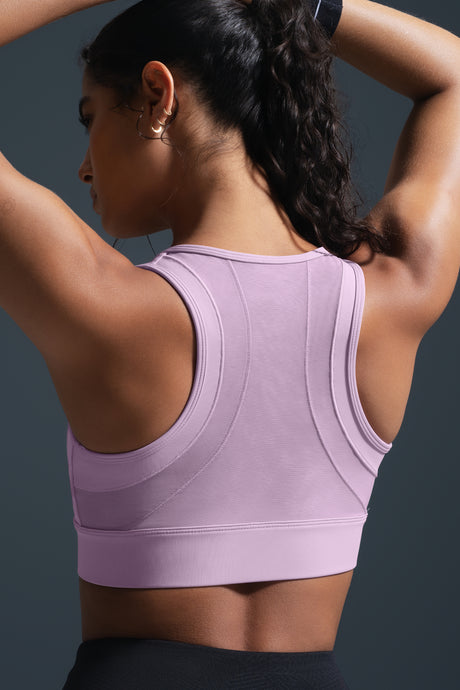 Reggiseno da corsa imbottito Sculpt Zip Mesh Racerback | Reggiseno sportivo ad alto sostegno da donna