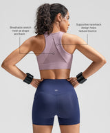 Power Zip-Front Secure High-Support Breathable Training Bra | High-Impact Support Best For Running, HIIT & Training