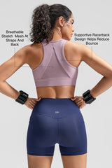 Power™ Zip-Front Secure High-Support Breathable Training Bra | High-Impact Support Best For Running, HIIT & Training