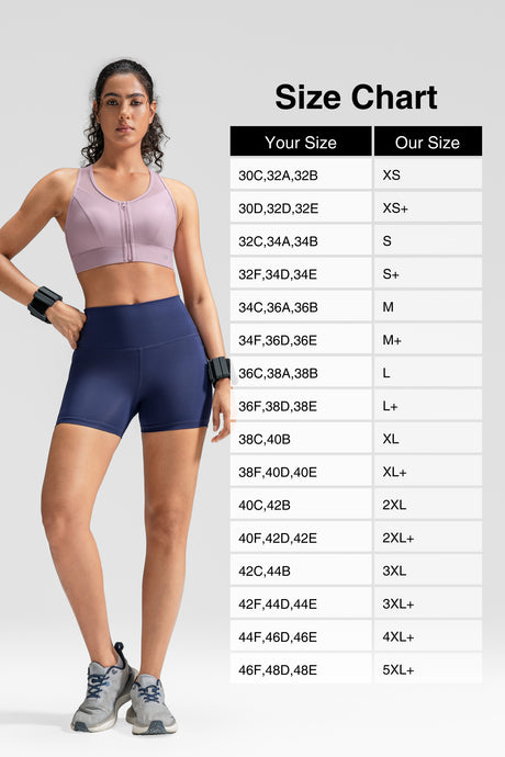 Power™ Zip-Front Secure High-Support Breathable Training Bra | High-Impact Support Best For Running, HIIT & Training