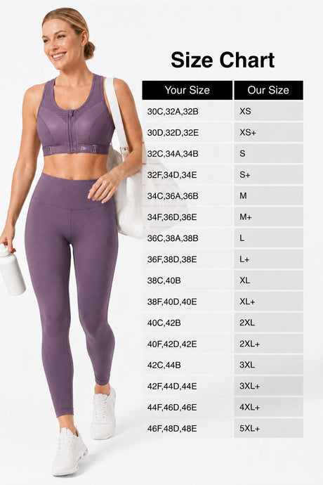 Power™ Zip Front Adjustable High Support Sports Bra | Women's High Support Sports Bra