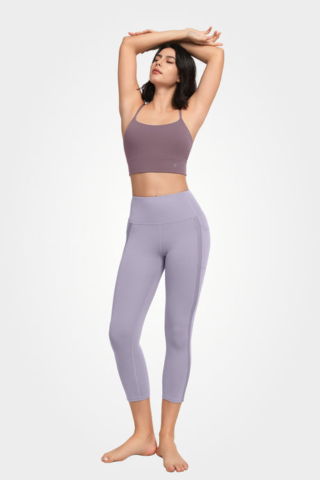 Sculpt™ Scoop Neckline  Strappy Padded Yoga Bra | Women's Light Support Sports Bra