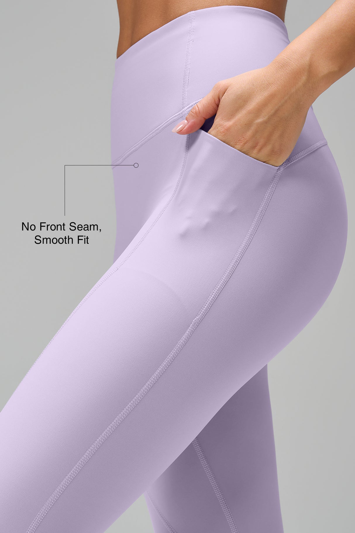 Echo Leggings ohne Vordernaht und mit Tasche, 63,5 cm | Leggings mit starkem Halt für Damen