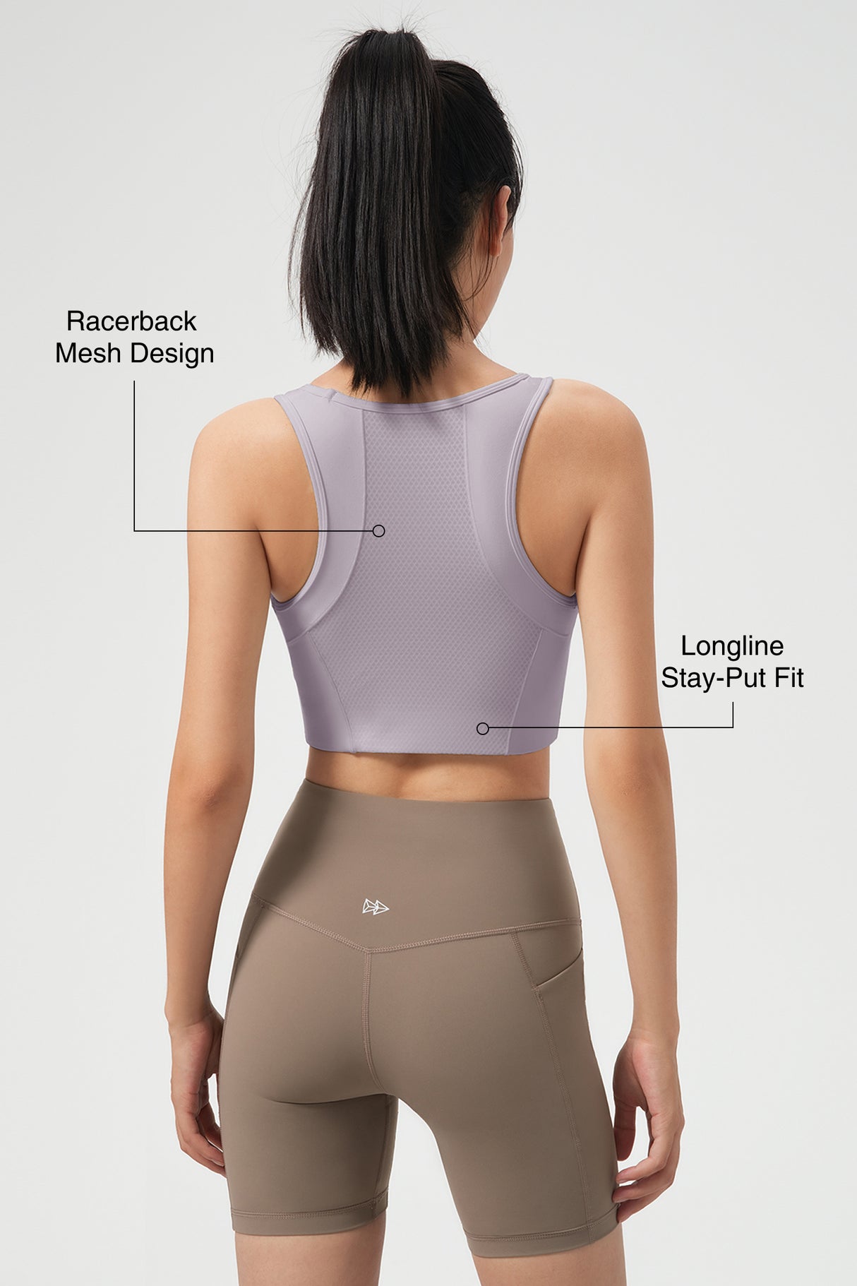 Anywhere™ Full-Coverage Fixed Pads Longline Yoga Bra | Women's Sports Tank