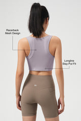 Anywhere™ Full-Coverage Fixed Pads Longline Yoga Bra | Women's Sports Tank