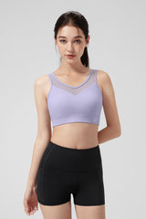 Power™ Front Sheer Mesh H-Back Sports Bra| Women's High Support Sports Bra