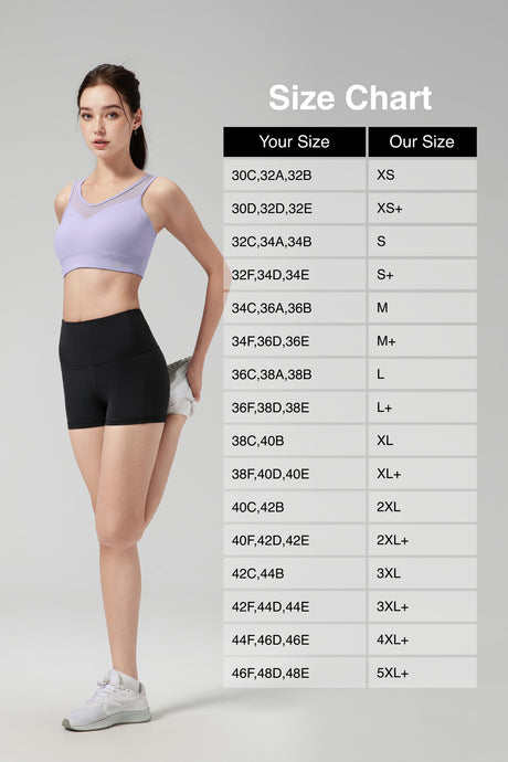 Power™ Front Sheer Mesh H-Back Sports Bra| Women's High Support Sports Bra