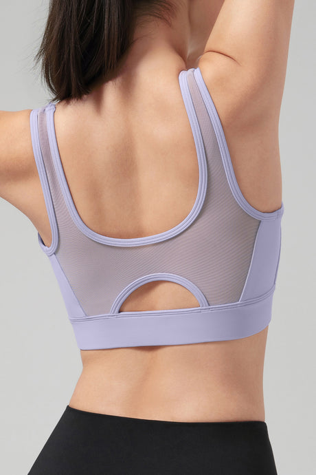 Power™ Front Sheer Mesh H-Back Sports Bra| Women's High Support Sports Bra