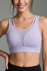 Echo™ Crossback Breathable Mesh With Adjustable Hook Medium Support Sports Bra | Women's Medium Support Sports Bra Best For Yoga, HIIT