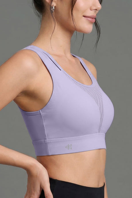 Echo™ Crossback Breathable Mesh With Adjustable Hook Medium Support Sports Bra | Women's Medium Support Sports Bra Best For Yoga, HIIT