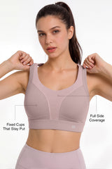 Power™ Breathable Racerback Fixed Cups High Impact Bra | Women's High Support Sports Bra