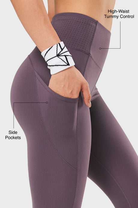 Figurformende Fitness-Leggings mit hoher Taille, 71 cm | Leggings mit hohem Halt für Damen