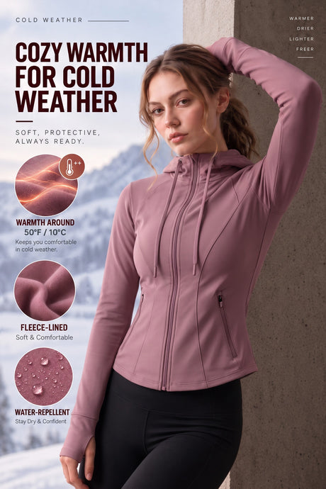 Shift™ Fleece Water Resistant Stretchy Full Zip Jacket | Women's Sports Jacket