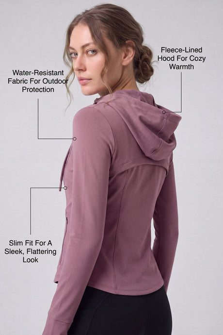 Shift™ Fleece Water Resistant Stretchy Full Zip Jacket | Women's Sports Jacket - image 2
