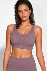 Reggiseno sportivo Power Grid Mesh con cerniera frontale | Reggiseno sportivo ad alto sostegno da donna