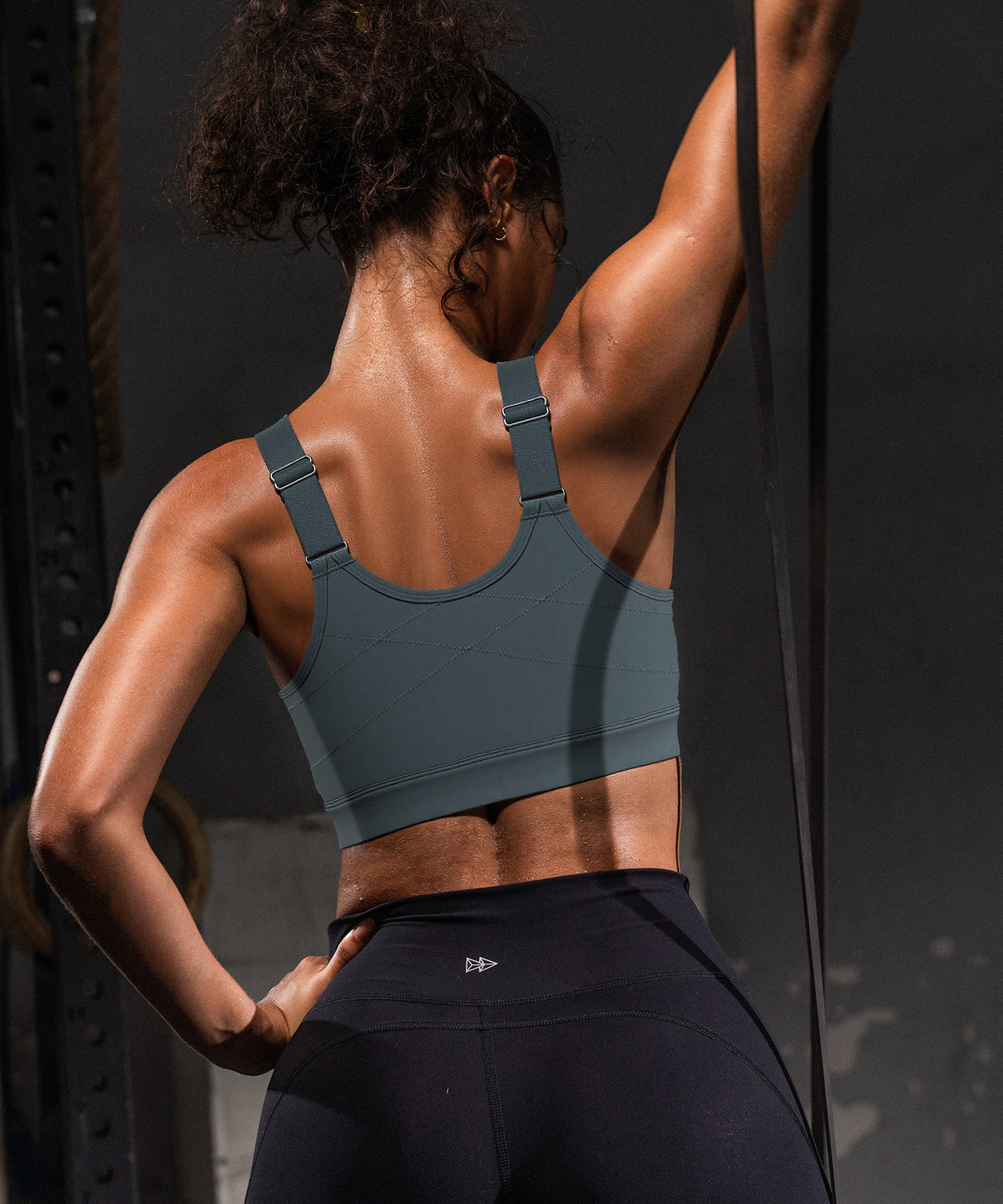 Reggiseno da corsa imbottito con spalline regolabili Power Zip | Reggiseno sportivo ad alto sostegno da donna