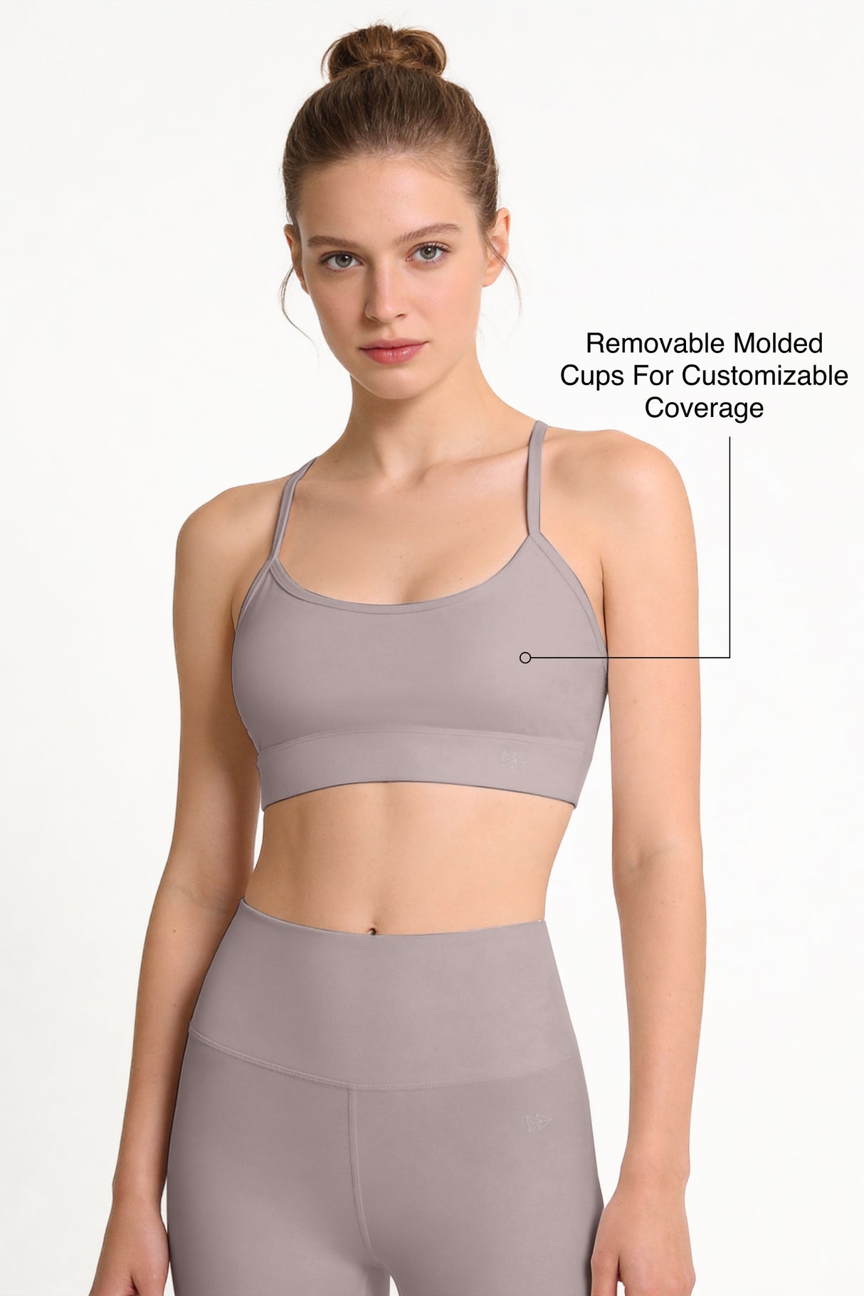 Anywhere™ Removable Cups Y-Back Jacquard Light Support Bra | Women's Light Support Sports Bra Best For Yoga, HIIT