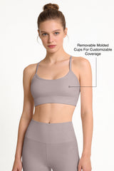 Anywhere™ Removable Cups Y-Back Jacquard Light Support Bra | Women's Light Support Sports Bra Best For Yoga, HIIT