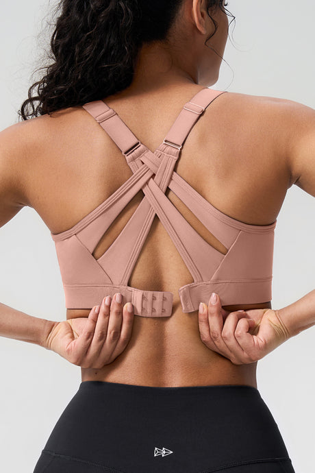 Power™ Adjustable Crisscross Padded Running Bra | Women's High Support Sports Bra
